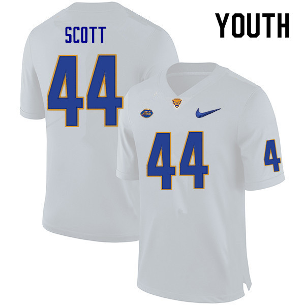 Youth #44 Jimmy Scott Pitt Panthers College Football Jerseys Sale-White